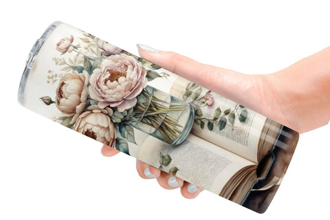 Tumbler Wrap Old Books Sublimation artnoy 