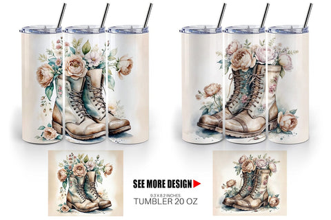 Tumbler Wrap Old Boots Sublimation artnoy 