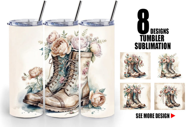 Tumbler Wrap Old Boots Sublimation artnoy 