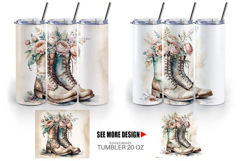 Tumbler Wrap Old Boots Sublimation artnoy 