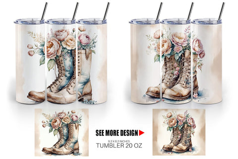 Tumbler Wrap Old Boots Sublimation artnoy 