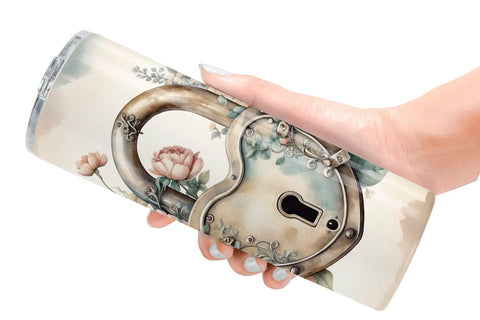 Tumbler Wrap Old Padlock Sublimation artnoy 