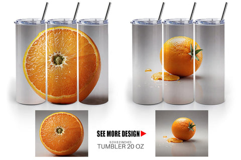 Tumbler Wrap Orange Fruit Sublimation artnoy 