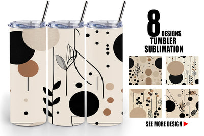 Tumbler Wrap Organic Elements Pattern Sublimation artnoy 