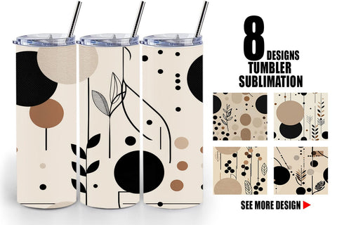 Tumbler Wrap Organic Elements Pattern Sublimation artnoy 
