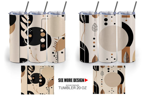 Tumbler Wrap Organic Elements Pattern Sublimation artnoy 