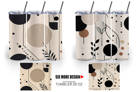 Tumbler Wrap Organic Elements Pattern Sublimation artnoy 