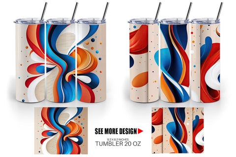 Tumbler Wrap Organic Flow Sublimation artnoy 