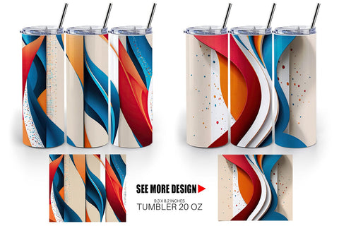 Tumbler Wrap Organic Flow Sublimation artnoy 