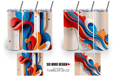 Tumbler Wrap Organic Flow Sublimation artnoy 