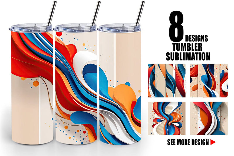 Tumbler Wrap Organic Flow Sublimation artnoy 