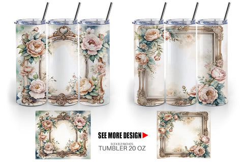 Tumbler Wrap Ornate Frame Sublimation artnoy 