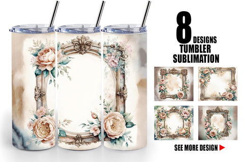 Tumbler Wrap Ornate Frame Sublimation artnoy 