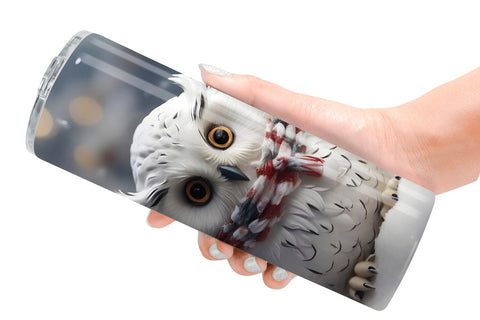 Tumbler Wrap Owl Christmas Sublimation artnoy 