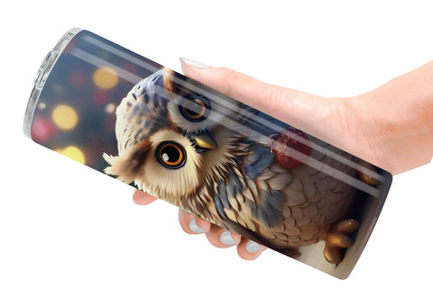 Tumbler Wrap Owl Happy New Year Sublimation artnoy 