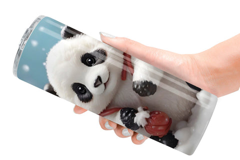 Tumbler Wrap Panda Christmas Sublimation artnoy 