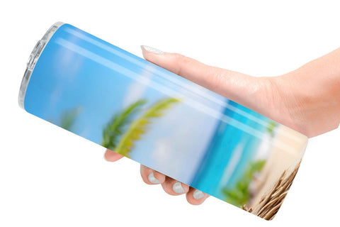 Tumbler Wrap Parrots in Beach Summer Sublimation artnoy 