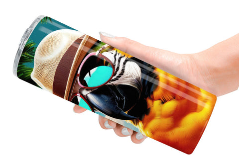 Tumbler Wrap Parrots in Summer Sublimation artnoy 