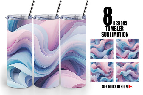 Tumbler Wrap Pastel Cloud Flow Sublimation artnoy 