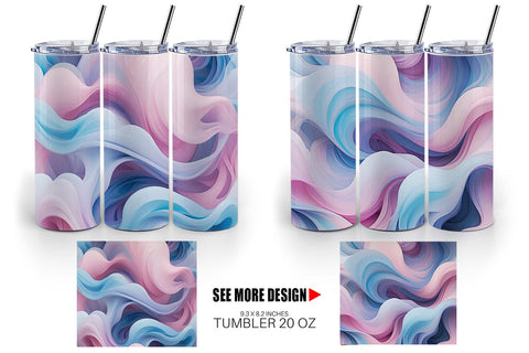Tumbler Wrap Pastel Cloud Flow Sublimation artnoy 