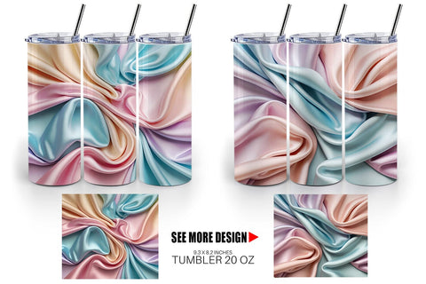 Tumbler Wrap Pastel Silk Satin Sublimation artnoy 