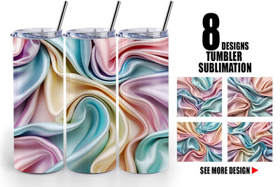 Tumbler Wrap Pastel Silk Satin Sublimation artnoy 