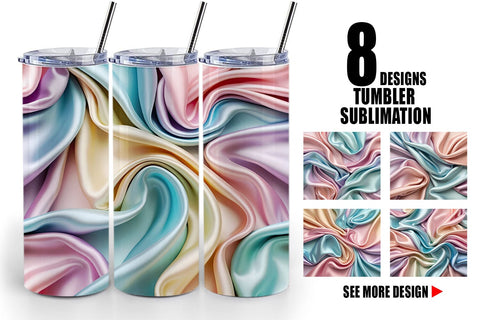 Tumbler Wrap Pastel Silk Satin Sublimation artnoy 