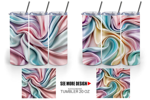 Tumbler Wrap Pastel Silk Satin Sublimation artnoy 