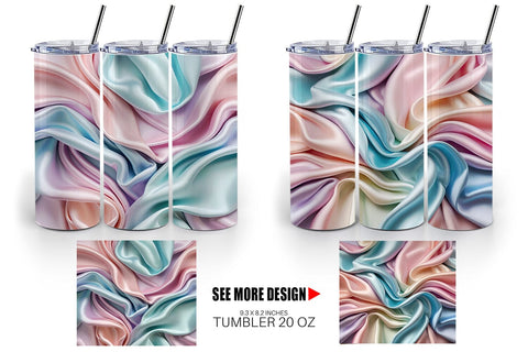 Tumbler Wrap Pastel Silk Satin Sublimation artnoy 