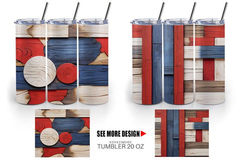 Tumbler Wrap Patriot Day Wood Texture Sublimation artnoy 