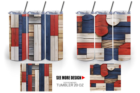 Tumbler Wrap Patriot Day Wood Texture Sublimation artnoy 