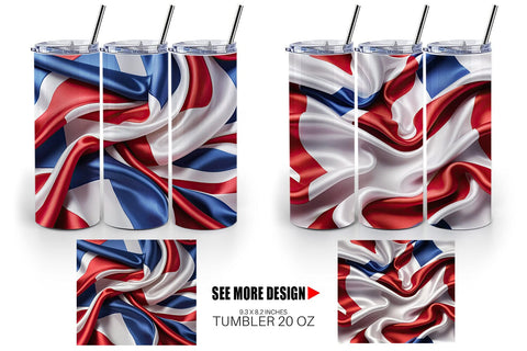 Tumbler Wrap Patriotic Silk Satin Sublimation artnoy 