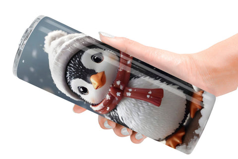 Tumbler Wrap Penguin Christmas Sublimation artnoy 