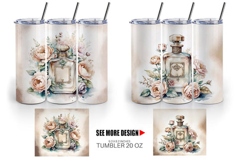 Tumbler Wrap Perfume Bottle Sublimation artnoy 