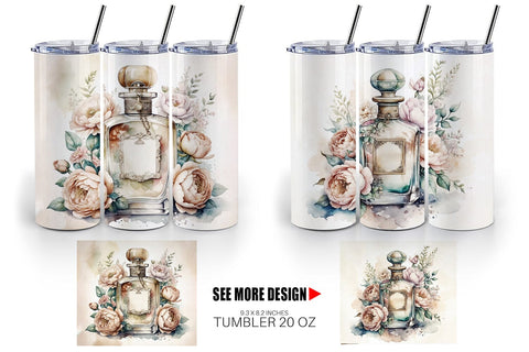 Tumbler Wrap Perfume Bottle Sublimation artnoy 