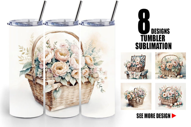 Tumbler Wrap Picnic Basket Sublimation artnoy 