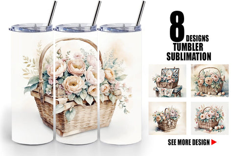 Tumbler Wrap Picnic Basket Sublimation artnoy 