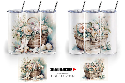 Tumbler Wrap Picnic Basket Sublimation artnoy 