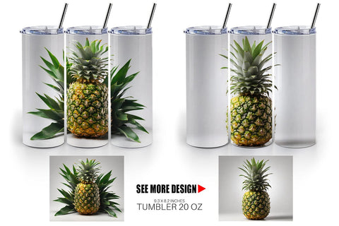 Tumbler Wrap Pineapple Fruit Sublimation artnoy 