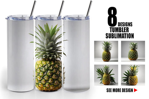Tumbler Wrap Pineapple Fruit Sublimation artnoy 