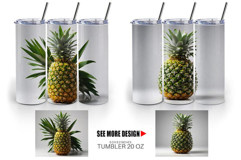 Tumbler Wrap Pineapple Fruit Sublimation artnoy 