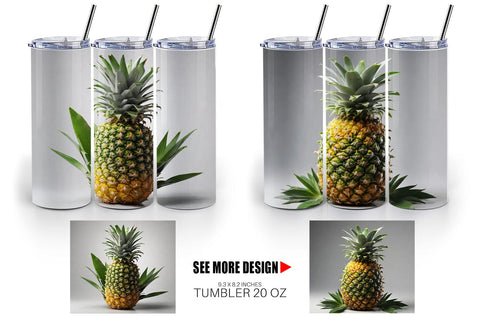 Tumbler Wrap Pineapple Fruit Sublimation artnoy 