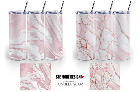 Tumbler Wrap Pink Marble Texture Sublimation artnoy 