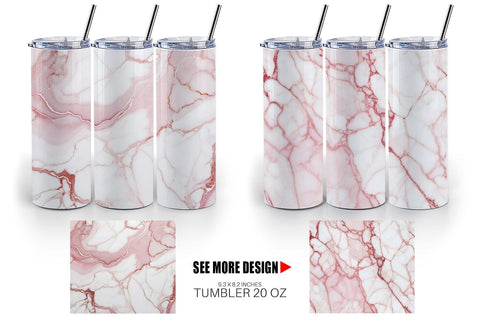 Tumbler Wrap Pink Marble Texture Sublimation artnoy 