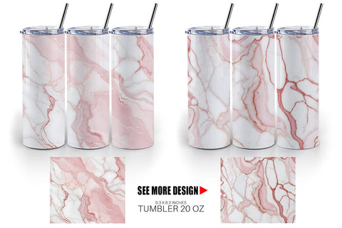 Tumbler Wrap Pink Marble Texture Sublimation artnoy 
