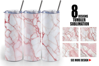 Tumbler Wrap Pink Marble Texture Sublimation artnoy 