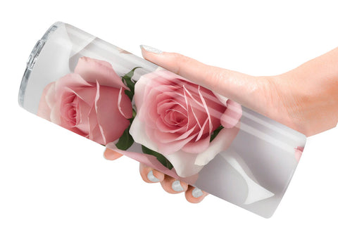 Tumbler Wrap Pink Rose Sublimation artnoy 