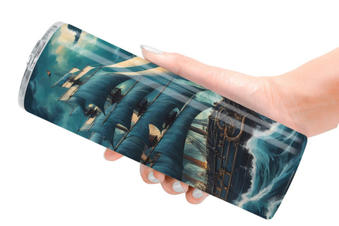 Tumbler Wrap Pirate Ship Sublimation artnoy 