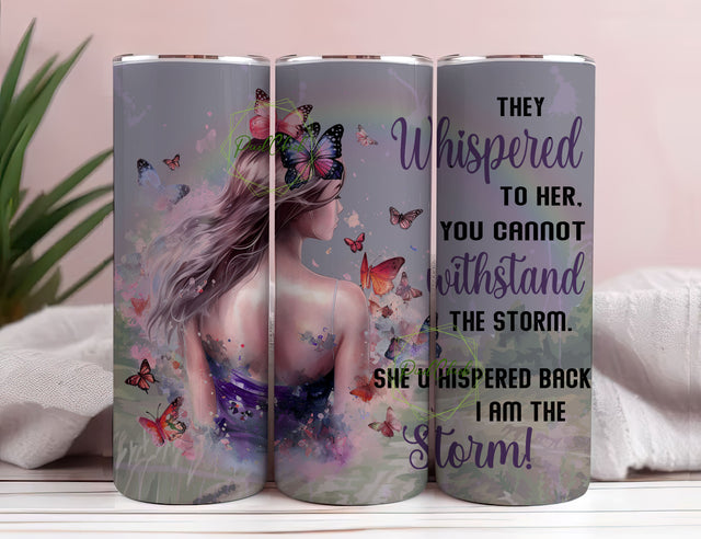 Tumbler Wrap PNG Strong Woman I am the Storm, 20 oz Skinny Tumbler, Sublimation Tumbler, Instant Download, PNG Tumbler Wrap, Inspirational Sublimation PixelChick 