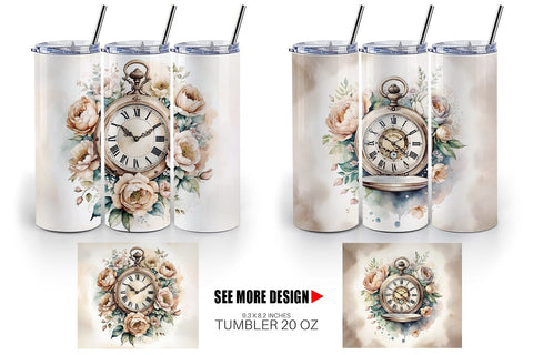Tumbler Wrap Pocket Watch Sublimation artnoy 